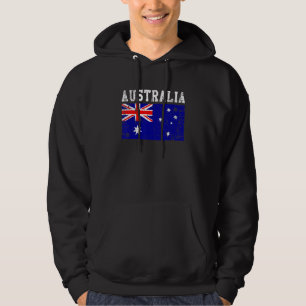 Retro Vintage Australia Flag Australian Roots Hoodie