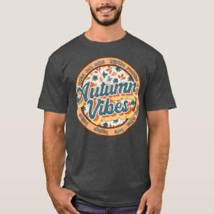 Retro Vintage Autumn Vibes Fall Thanksgiving Falli T-Shirt