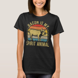 Retro Vintage Bacon Is My Spirit Animal - Funny Ba T-Shirt