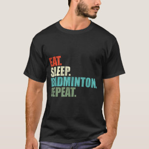 Retro Vintage Badminton Player T-Shirt