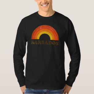 Retro Vintage Barbados Rainbow Vacation Souvenir C T-Shirt