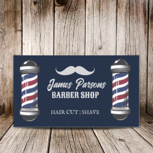 Retro Vintage Barbershop Hair Stylist Barber Shop Business Card