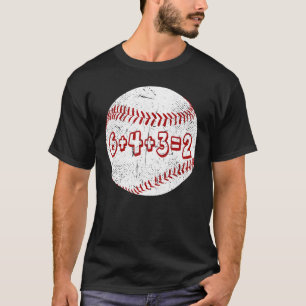 Retro Vintage Baseball Double Play Summer Ball 6 4 T-Shirt