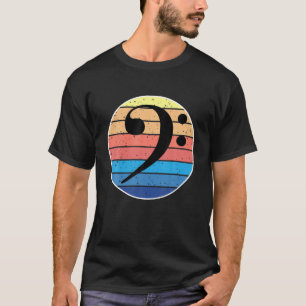 Retro Vintage Bass Clef Bass Key Bass Clef T-Shirt