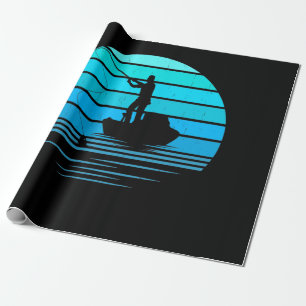 Retro Vintage Bass Fishing Fisherman Father's Day Wrapping Paper