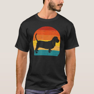 Retro Vintage Basset Hound Men Women Kids T-Shirt