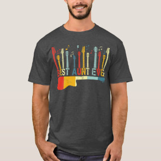 Retro Vintage Best Aunt Ever Guitar Lover Guitaris T-Shirt