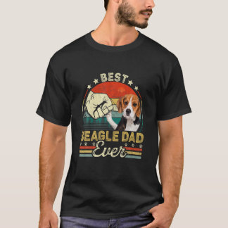 Retro Vintage Best Beagle Dad Ever Fathers Day T-Shirt