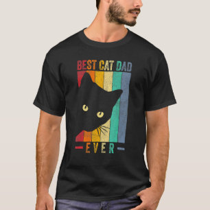 Retro Vintage Best Cat Dad Ever Cat Daddy Father T-Shirt