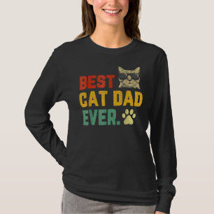 Retro Vintage Best Cat Dad Ever Cat Daddy Father' T-Shirt