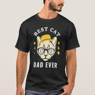 Retro Vintage Best Cat Dad Ever Cat Daddy Father's T-Shirt