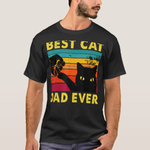 Retro Vintage Best Cat Dad Ever Cat Daddy Father's T-Shirt