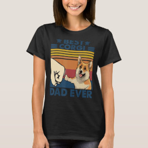Retro Vintage Best Corgi Dad Ever Corgi T-Shirt