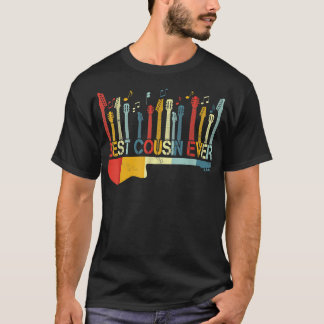 Retro Vintage Best Cousin Ever Guitar Lover Guitar T-Shirt