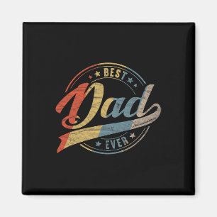 Retro Vintage Best Dad Ever Father Daddy Father&# Magnet
