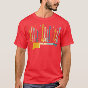 Retro Vintage Best Granny Ever Guitar Lover Guitar T-Shirt