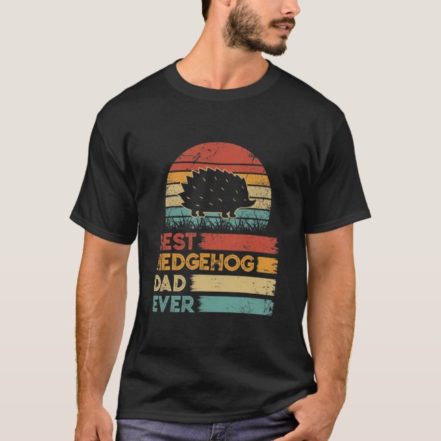 Retro Vintage Best Hedgehog Dad Ever Shirts (Front)