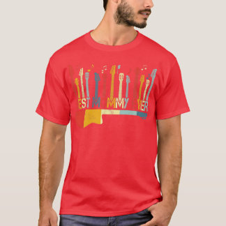 Retro Vintage Best Mummy Ever Guitar Lover Guitari T-Shirt