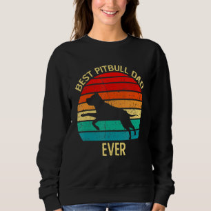 Retro Vintage Best Pitbull Dad Ever Shirt Cool Fat