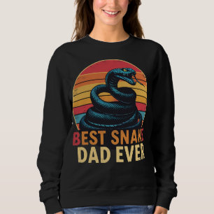 Retro Vintage Best Snake Dad Ever Distressed Anima Sweatshirt