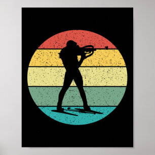 Retro Vintage Biathlon Biathlonist Athlete Poster