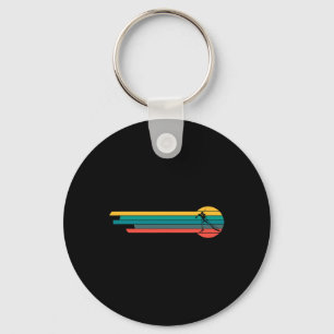 Retro Vintage Biathlon Skiing Biathlete Shooting 1 Key Ring