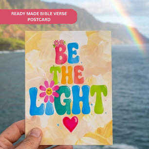 Retro Vintage Bible Verse Design Colourful Postcard