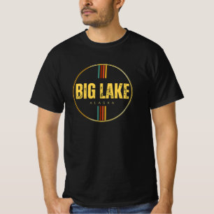 Retro vintage Big Lake Alaska State 70s Groovy AK T-Shirt