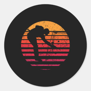 Retro Vintage Billiards Game 8 Ll Pool Player Tour Classic Round Sticker