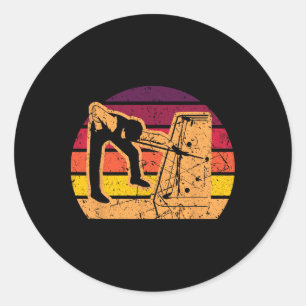 Retro Vintage Billiards Game 8 Ll Pool Player Tour Classic Round Sticker