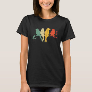Retro Vintage Birds Nature Bird Watcher Animal Lov T-Shirt