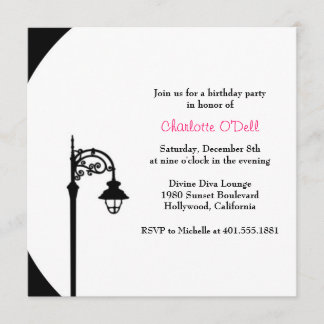 retro/ vintage birthday party invitation