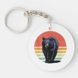 Retro Vintage Black Bear Key Ring