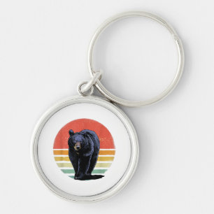 Retro Vintage Black Bear Key Ring