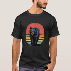 Retro Vintage Black Bear Wildlife Zoo Animal Bear T-Shirt
