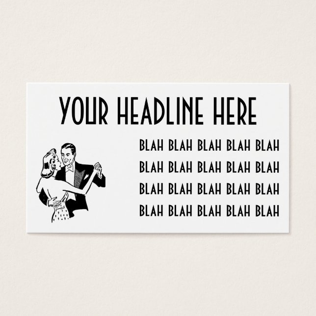 Retro Vintage Black & White Dancing Couple in Love (Front)