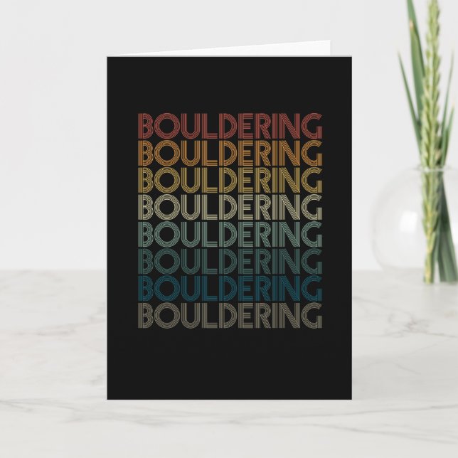 Retro vintage bouldering card (Front)
