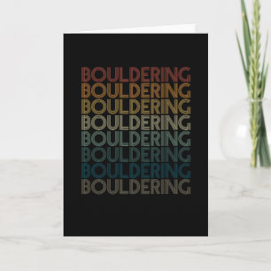 Retro vintage bouldering card