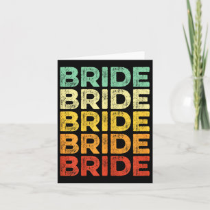 Retro Vintage Bride Future Fiancée Engagement Bach Card