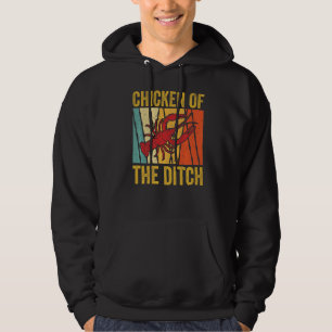 Retro Vintage Cajun Crawfish Chicken Of The Ditch Hoodie