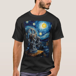 Retro Vintage Camera Filmmaker Film Reel Art T-Shirt