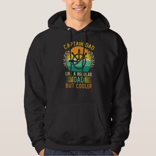 Retro Vintage Captain Dad Father's Day Boat Sailor Hoodie