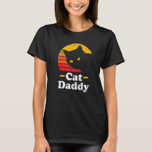 Retro Vintage Cat Dad Fathers day Siamese Cat   T-Shirt