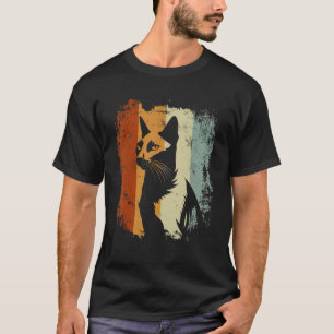 Retro Vintage Cat Design Russian Blue T-Shirt
