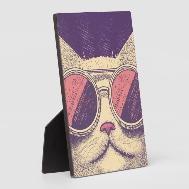 Retro Vintage Cat Plaque (Side)