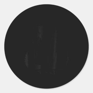 Retro Vintage Cat What_ Funny Black Cat  Classic Round Sticker