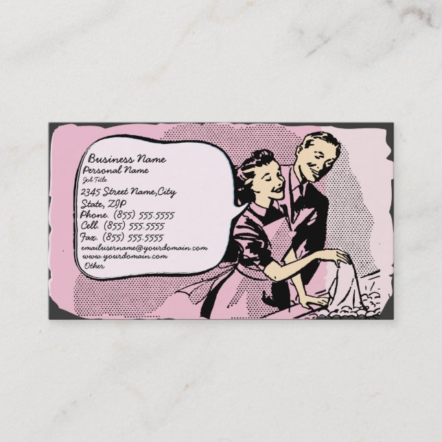 Retro Vintage Catering Restaurant Business Card (Front)