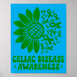 Retro Vintage Celiac Disease Awareness Poster