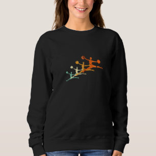 Retro Vintage Cheerleader Cheerleading Zip Sweatshirt