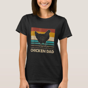 Retro Vintage Chicken Dad Farm Famer Sunset Father T-Shirt